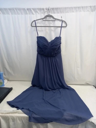 ❤️ Morilee Blue Strapless Evening Prom Dress Size 12 Pre Loved