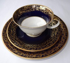 Reichenbach Sammeltasse Echt Kobalt,   Goldrand, DDR Vintage Porzellan
