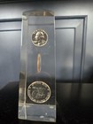 RARE Coin Lucite Paperweight Tower Monument 6.5" Tall 3 Bicentennial Coins  — photo 4