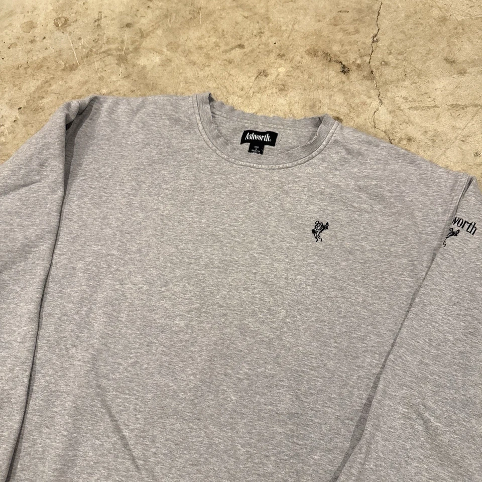 Vintage 90s Ashworth Golf Embroidered Crewneck Sweatshirt Grey 2XL - Image 4 of 4