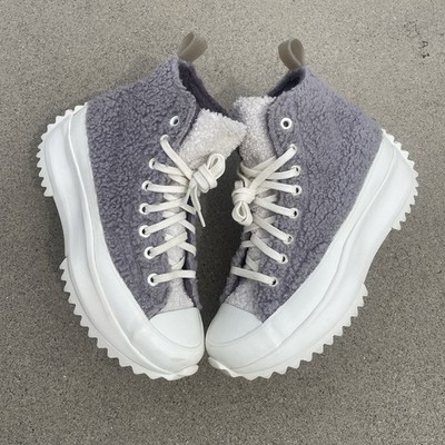 Converse Run Star Hike Sherpa Vapor Sneakers Womens 8.5 Mens 7 Mauve (172202C)