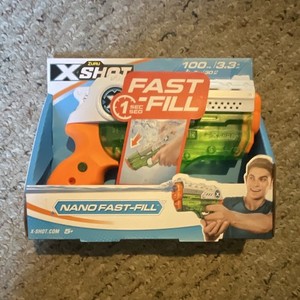 ZURU X-Shot Nano Fast-Fill Water Blaster Squirt Gun Green/Orange/White 2021