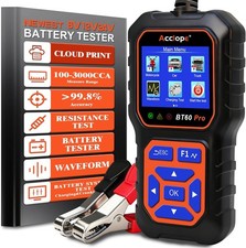 BT60 Pro Car Battery Tester with Cloud Printing 100-3000 CCA 6V 12V 24V AGM L...