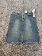 NEW Vtg Unionbay Denim Skirt Womens 30 Med Wash Pencil NWT Midi 90s