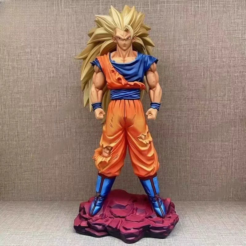 🔷 Figurine Goku Super Saiyan 3 Dragon Ball Z 30 cm Statue PVC Collection - Photo 2/4