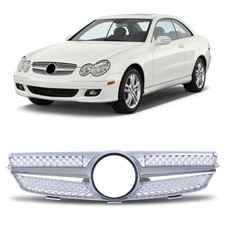 Silber K&uuml;hlergrill passend f&uuml;r Mercedes-Benz CLK W209 2002-2009
