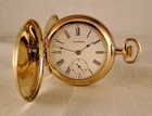 1269YEARS OLD WALTHAM 10k GOLD FILLED HUNTER CASE GREAT LOOKING POCKET WATCH