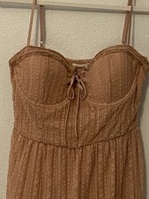 SugarKiss Blush Pink Lace Mini Dress Women's Size M Floral Strappy 