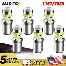 6pcs CANBUS 1157 2057 LED Reverse Back Up Tail Brake Light Bulbs 6000K White Lot