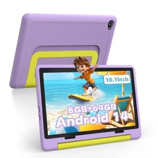 AEEZO Kids Tablet 10.1" Android 14 Octa-core Tablet 64GB Tablets Shockproof PC