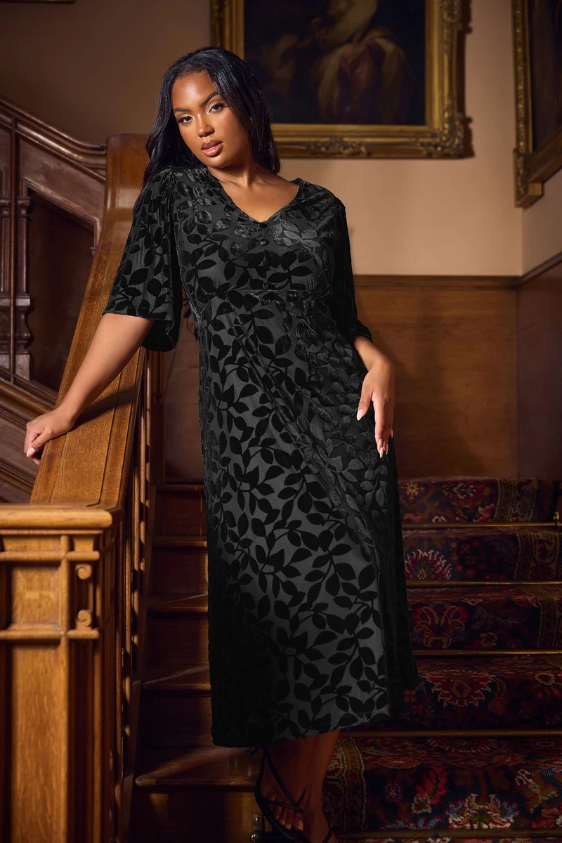 Black Velvet Dress Quiz Curve Black Dress Black Velvet Asymmetric Maxi Dress  By Quiz Look Again