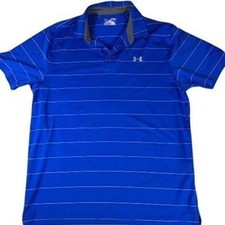 Under Armour Polo Shirt Men's XL HeatGear Loose Fit Stripe Golf Performance