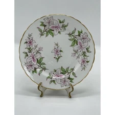 Royal Chelsea England Bone China Salad 8" Plate Iris Floral Luncheon Vintage