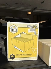10 Frame Deep Brood Box Wax Coated Bee Hives with Beehives Frames New In Box