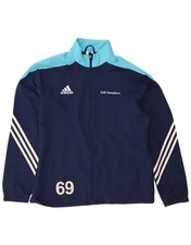 Adidas Mens Graphic Tracksuit Top Jacket Large Navy Blue Colourblock AX14