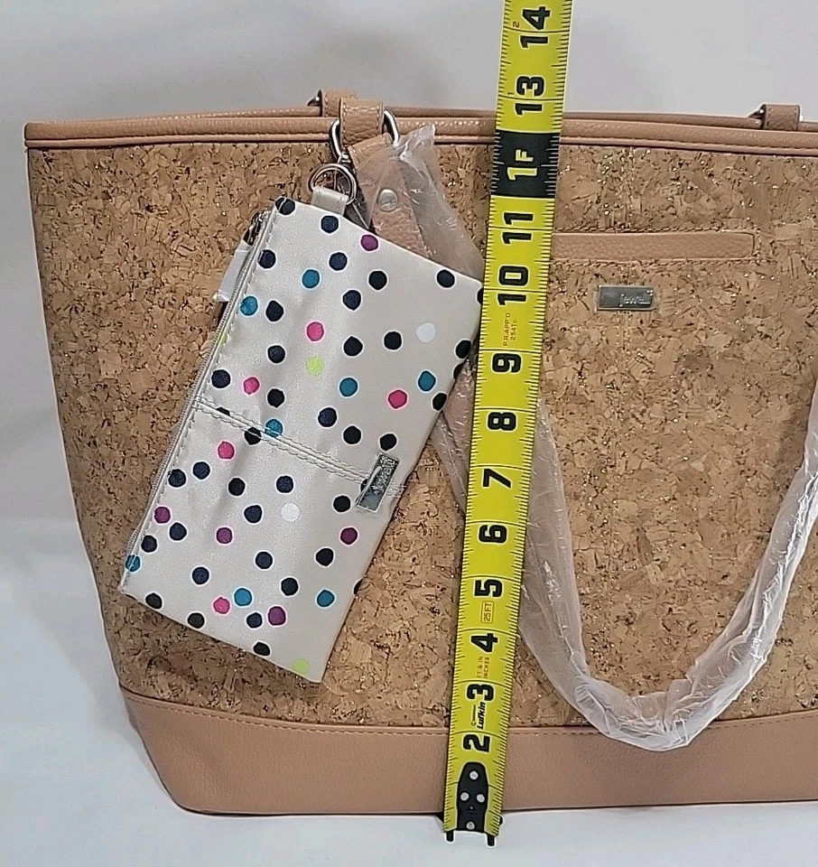 Новый с Ярлыками тридцать один JEWELL стиль сеттер пробковый сумка с короткими ручками сумочки рынка сумка в горошек подкладка - Изображение 2 из 4