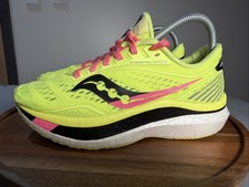 Women's Saucony Endorphin Speed Pro Future Citron Pink Running Shoes Sz. 7