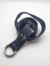 Polo Ralph Lauren Nylon Belt 44 Adjustable Double O Ring Vintage 90s Nautical