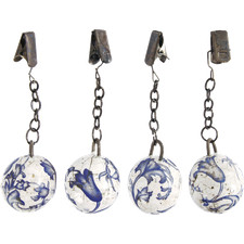 4 Stück Esschert Design Tischtuchgewicht, Tischdeckenhalter aus Keramik in  ...