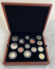 2021 Royal Mint 14 Coin Premium Proof Annual Set In Case With COA & Outer Box
