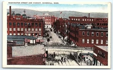 Postcard: WASHINGTON STREET AND VIADUCT, HAVERHILL, MASS