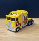 Hot Wheels - Vintage 1982 Black Wall Thunder Roller Semi - Yellow Die Cast, Nice