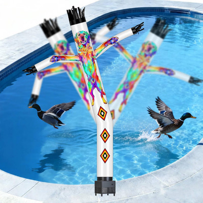 Pool Bird Deterrent Scarecrow Protector, 7 Ft, Automatic Swinging and Make a Sou