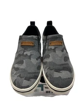 Xtratuf Women's Sharkbyte, Black Camo, Canvas, Slip-on Deck Shoes, Womens 8.5