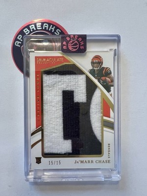 Ja Marr Chase 2021 Immaculate RC Sideline Towel 15/15 #ST-JC Cincinnati Bengals