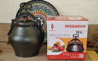 #ad Large 12L Aluminum Pressure Cooker Pot ISO Certified Family Size Plov Lagman $316.00