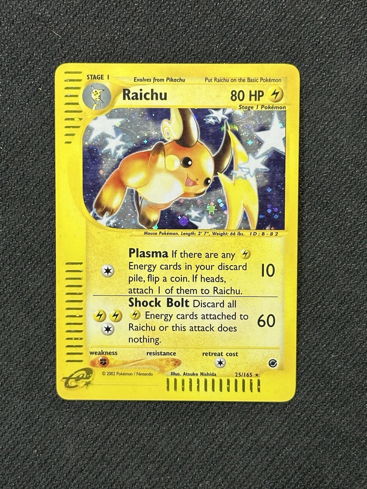 Raichu 25/165 Expedition Holo Rare Pokemon Card