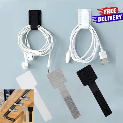 10 Stück Kabel Organizer Binder | Wiederverwendbarer Kabelhalter Selbstklebend Verstellbar UK