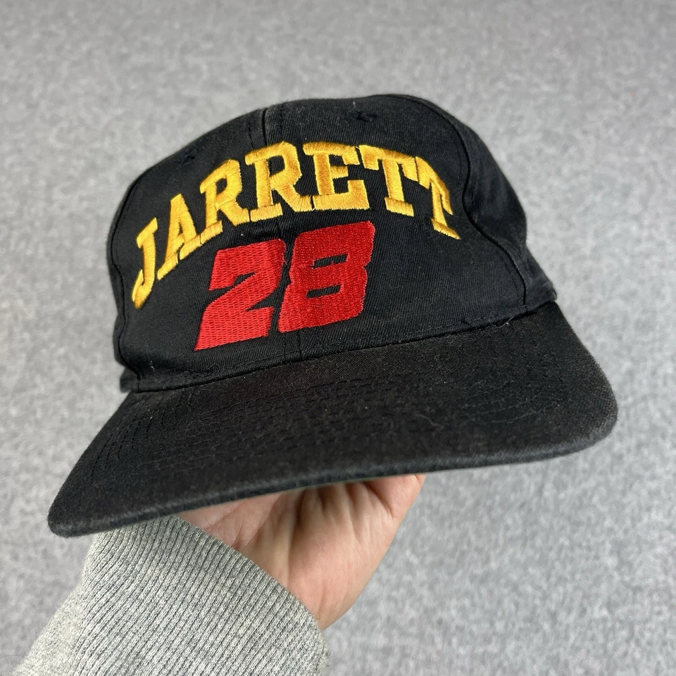 Sombrero de colección años 90 NASCAR Dale Jarrett #28 Snapback Texaco Havoline Racing negro Foto 3 de 4
