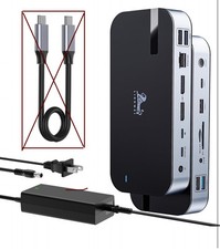 USB4 Dock Dual DisplayPort USB C to Triple Monitor 4K 60Hz Docking Station -DESC