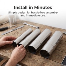 Stainless Steel Stove Pipe, Metal Chimney Flue Pipe for Wood Stoves, stovepipe