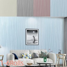 1-6X Thick Plain Textured Wallpaper Heavy Duty Non-Woven Embossed Paste the Wall