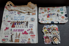 New Taylor Swift Double Sided Tote Bag & Pouch  1989 Era of You & 100 Stickers