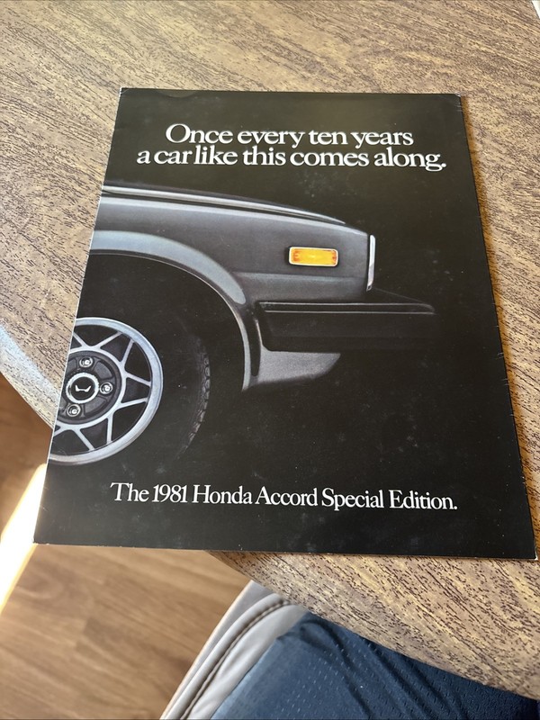 VINTAGE 1981 Honda Accord Special Additional Magazine In Excellent Shape !!