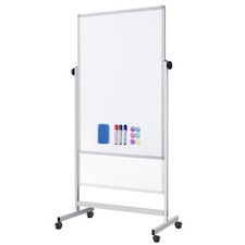 Rolling Whiteboard on Wheels, 32x48 Inches Double-Sided Magnetic Dry Erase Bo...
