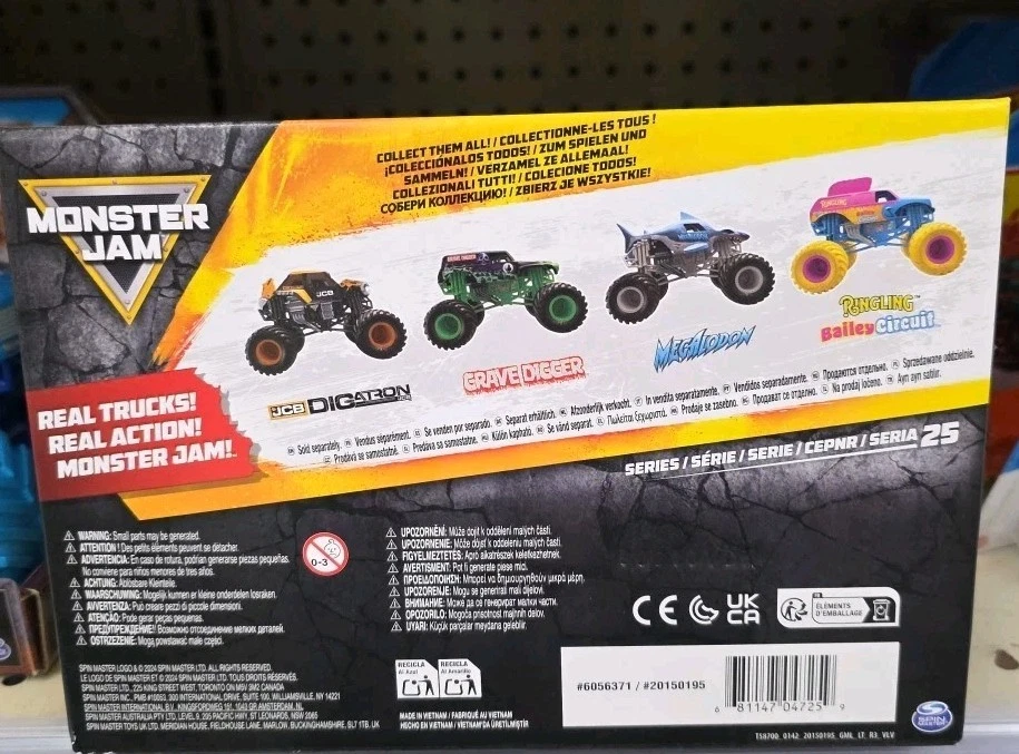 2025 Spin Master Monster Jam JCB DigAtron Monster Truck 1:24 - Изображение 4 из 4