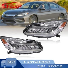 SINDAR Full LED Headlight Assembly For 2016 2017 Honda Accord 9th Gen Left Right