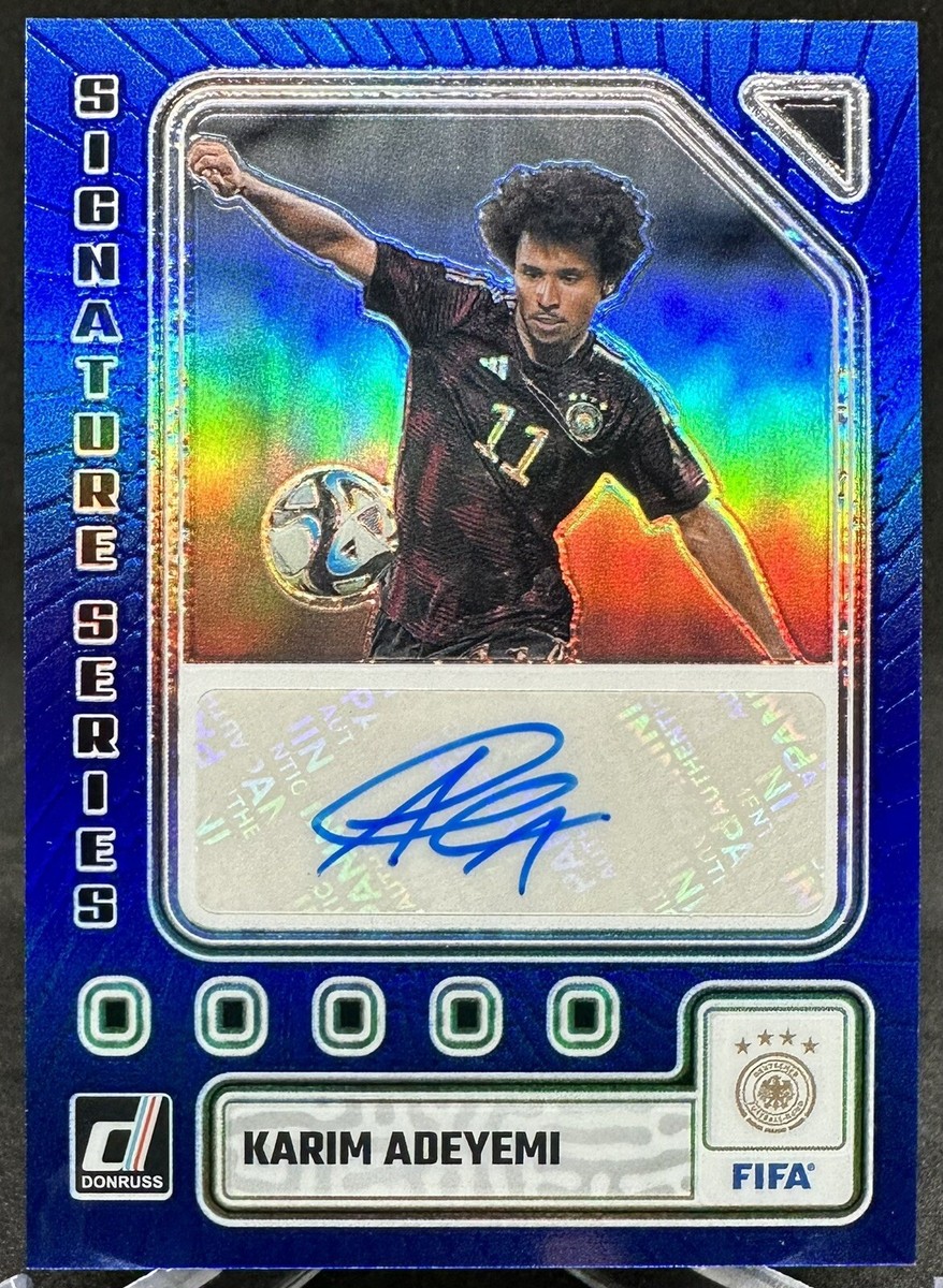 Karim Adeyemi 2023-24 Donruss Soccer Signature Series Blue Prizm