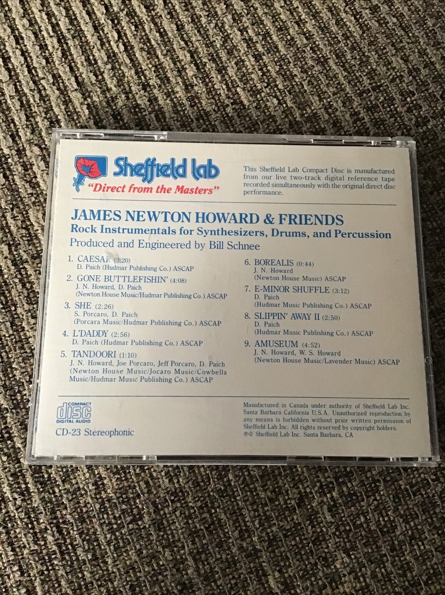 JAMES NEWTON HOWARD/FRIENDS SHEFFIELD LAB CD-23 DIRECT FROM THE
