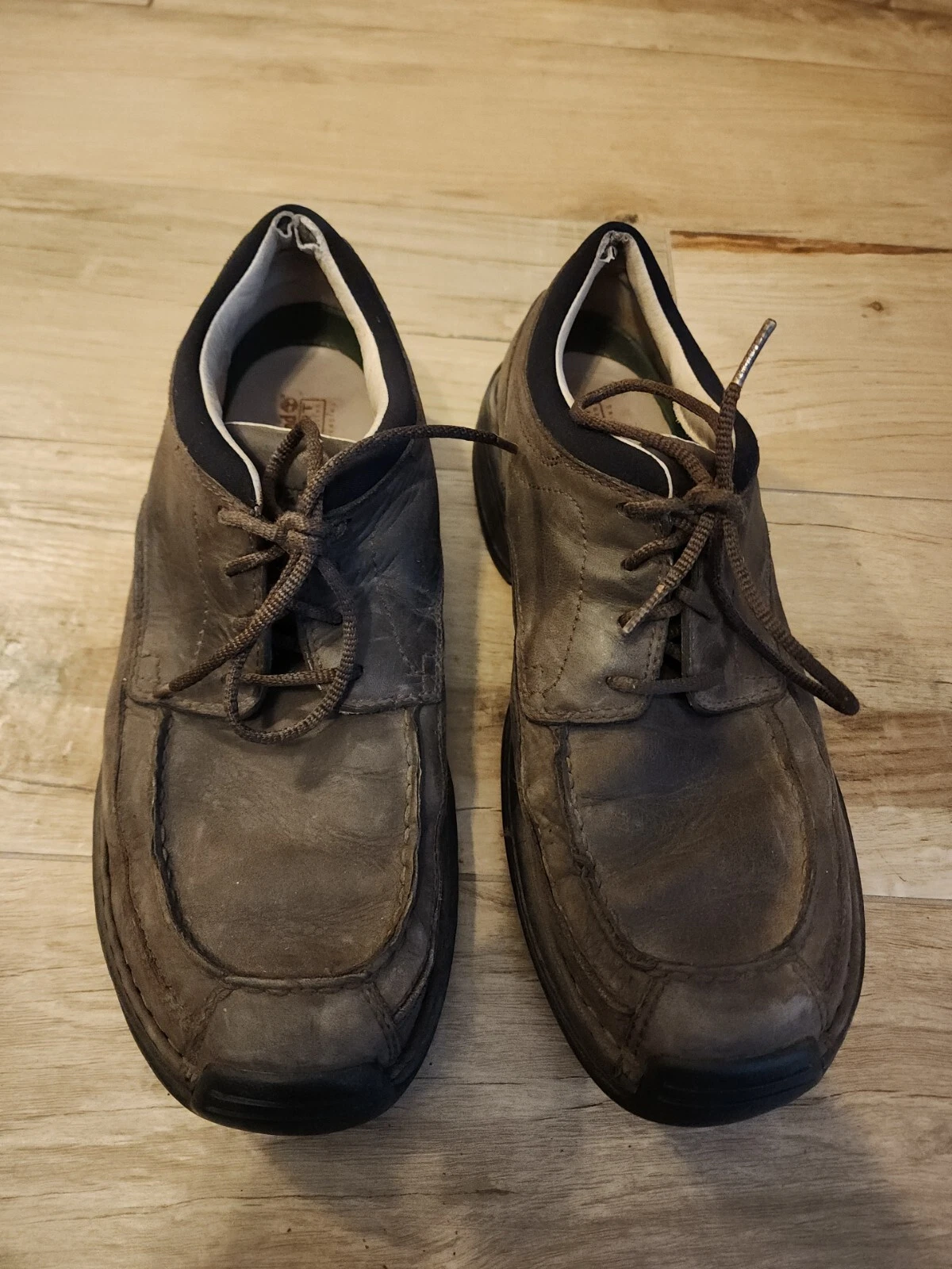 Mocassini Timberland Smart Comfort da uomo taglia 12M in pelle marrone scarpe stringate