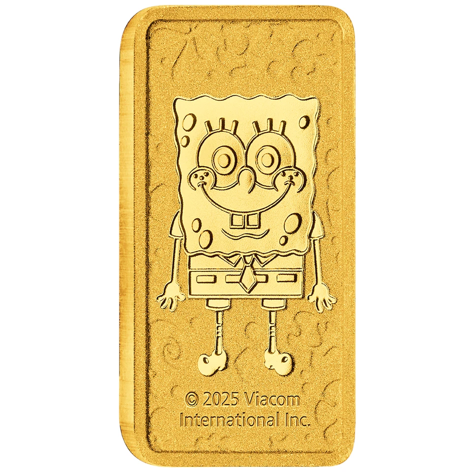 1 Gramm Goldbarren SpongeBob Schwammkopf™ 2025 - 999,9 Gold - in Blisterkarte - Bild 3 von 4
