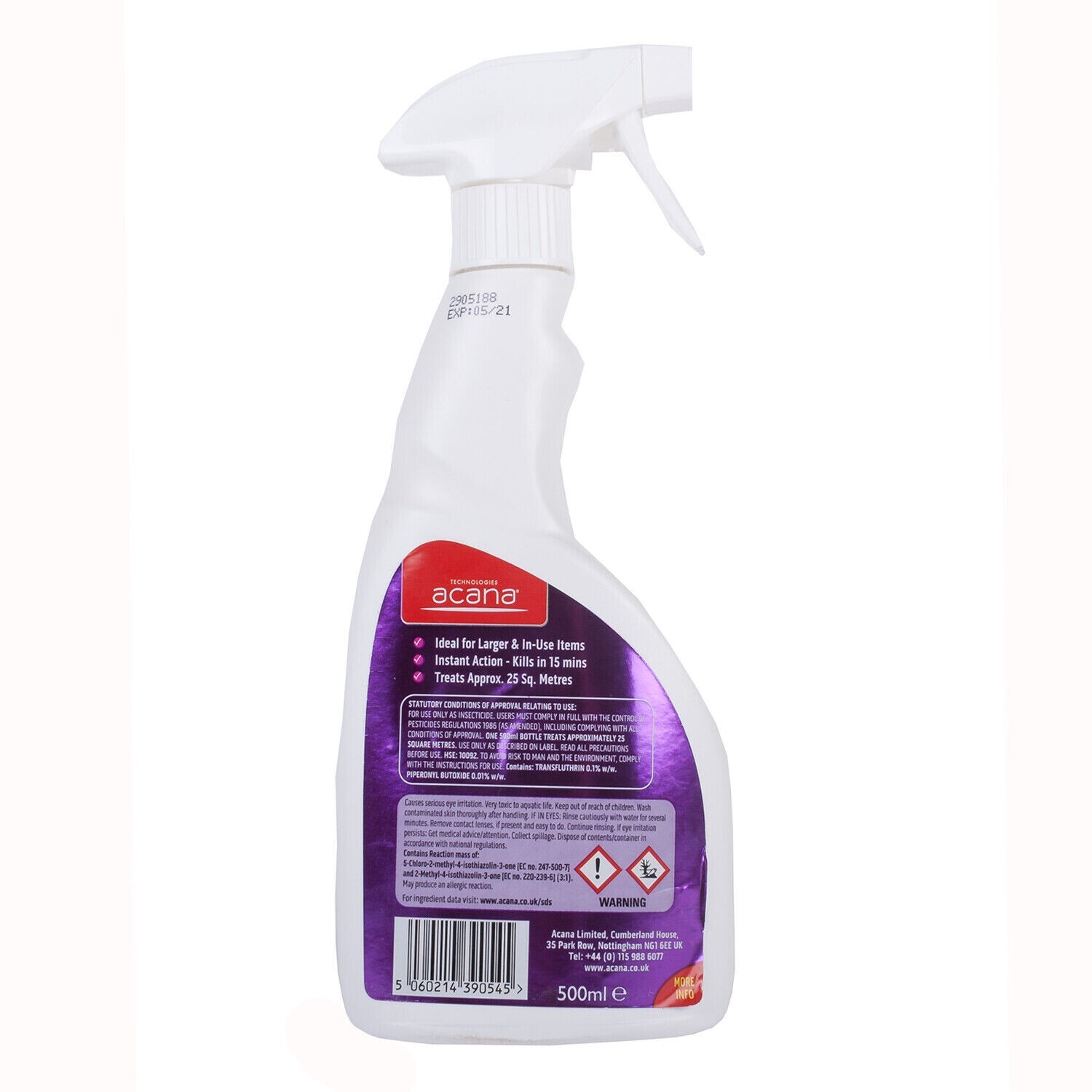 ACANA Carpet and Fabric Moth Killer Spray, Lavender 500ml for sale
