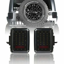 Smoked Led Tail Lights Assemble Brake Lights For 2007-2018 Jeep Wrangler Jk Jku Smoked Led Tail Lights Assemble Brake Lights For 2007-2018 Jeep Wrangler Jk Jku