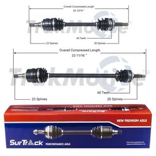 SurTrack Pair Set of 2 Front CV Axle Shafts For Toyota Paseo Tercel