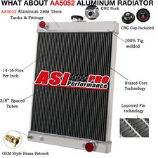 4 Rows Aluminum Radiator Trans Cooler For Street Rod