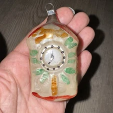 Vintage Early GERMAN Figural Blown Glass Cuckoo Clock Christmas Ornament